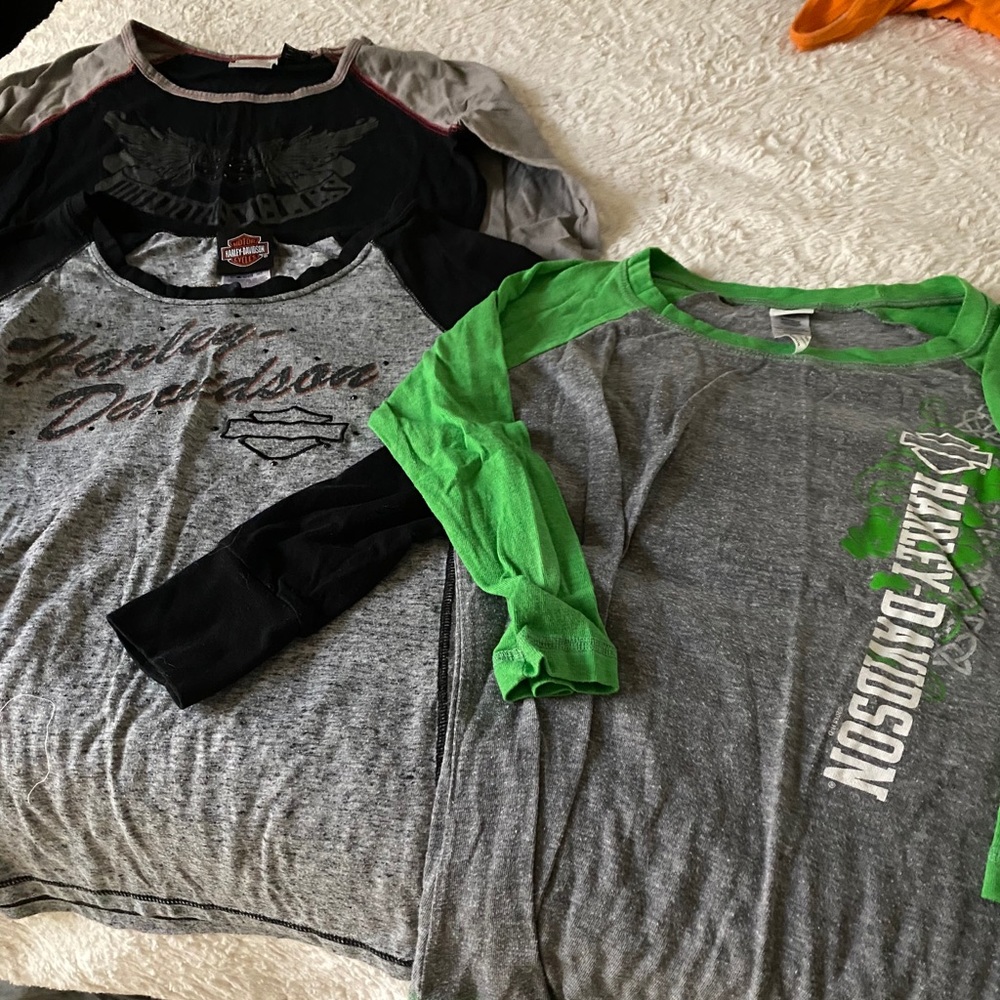 3 Harley Davidson shirts
